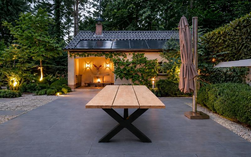 Douglas Tuintafel Boer Rijk - 3 Brede Balken - Stel Zelf Samen - Inclusief ontage